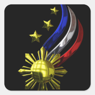 Sticker Carré Logo philippin original. Mabuhay Pilipinas !