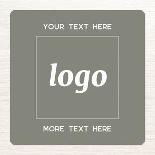 Sticker Carré Logo Simple Avec Texte Professionnel Sage Vert