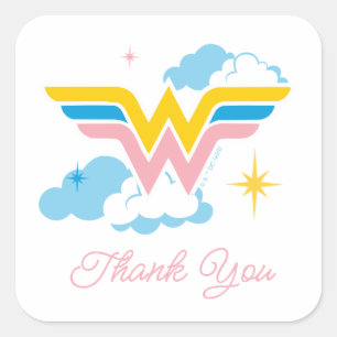Sticker Carré Logo Wonder Woman BABY SHOWER