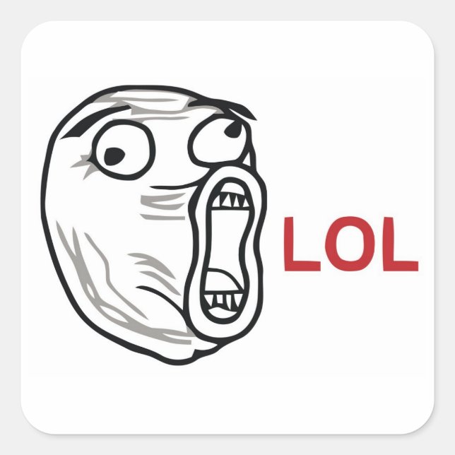 STICKER CARRÉ LOL (Devant)