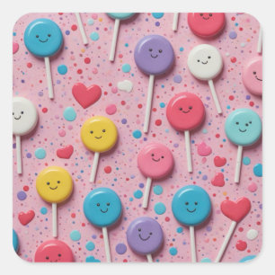 Sticker Carré Lollipop Laugh-a-Palooza !