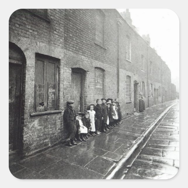 Sticker Carré London Slums, vers 1900 (Devant)