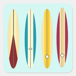 Sticker Carré Longboards Vintage