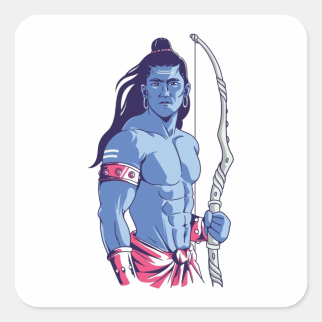 Sticker Carré Lord Rama (Devant)
