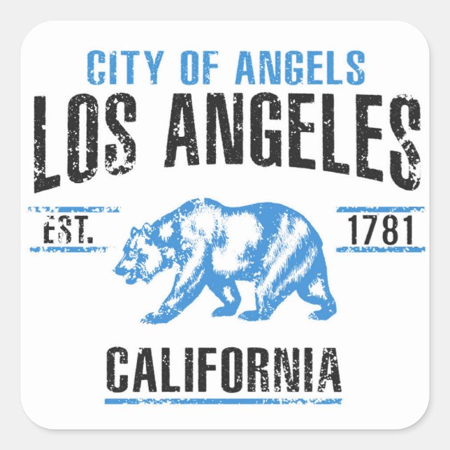 Sticker Carré Los Angeles (Devant)