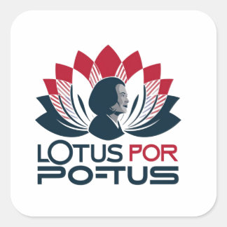 Sticker Carré Lotus pour POTUS Kamala Harris 2024