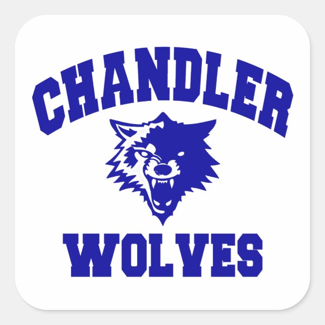 Sticker Carré Loups Chandler (Devant)