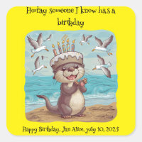 loutre de mer portant un casquette d'anniversaire