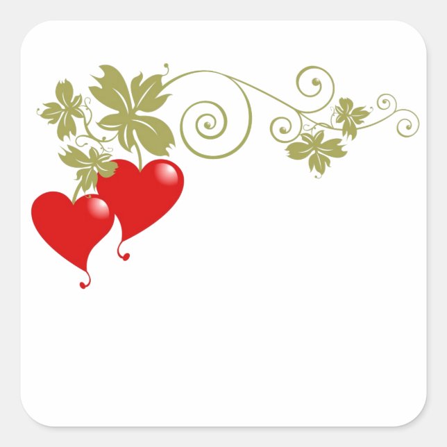 Sticker Carré Love Fruit (Devant)