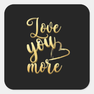 Sticker Carré Love You More Soft Modern Style 