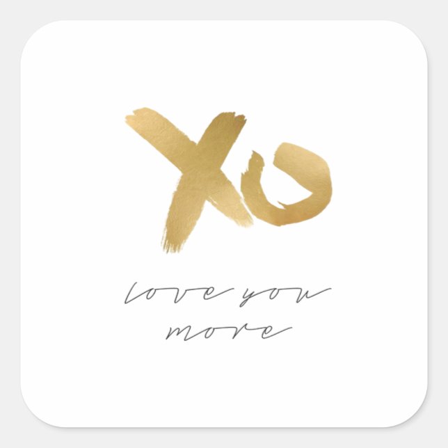 Sticker Carré Love You More Timeless Classic  (Devant)