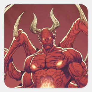 Sticker Carré Lucifer le diable, prince d'obscurité, Satan