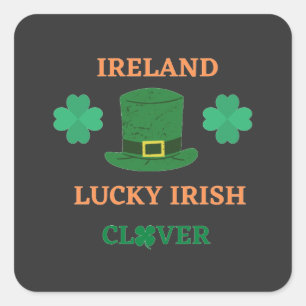 Sticker Carré Lucky Irish trocs