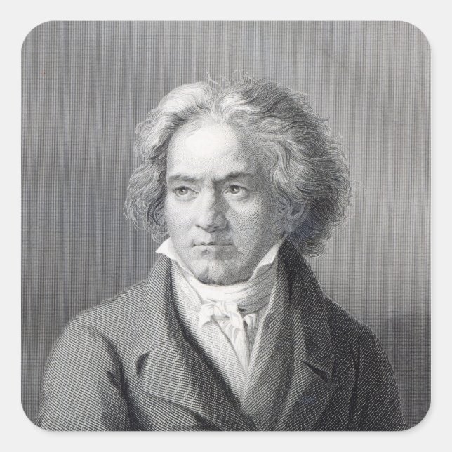 Sticker Carré Ludwig van Beethoven (Devant)