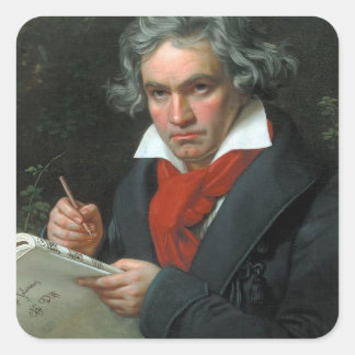 Sticker Carré Ludwig van Beethoven Portrait