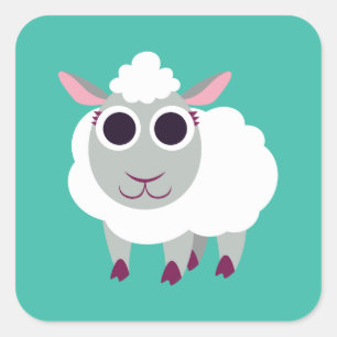Sticker Carré Lulu le mouton