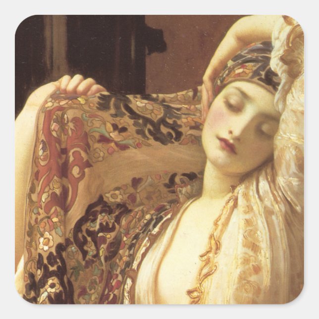 Sticker Carré Lumière du Harem - Lord Frederick Leighton (Devant)