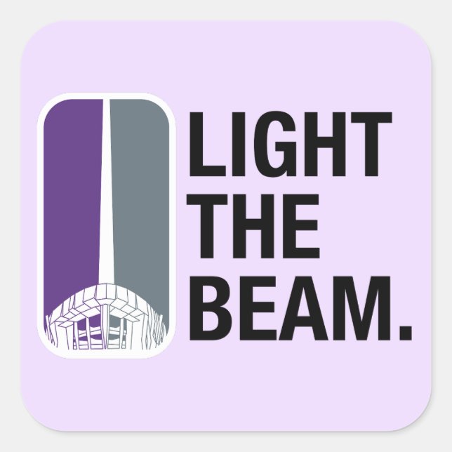 Sticker Carré Lumière La Poutre - Sacramento Basketball (Devant)