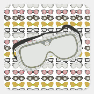 Sticker Carré Lunettes de sécurité