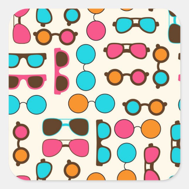 Sticker Carré Lunettes de soleil (Devant)