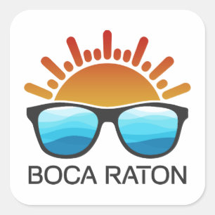 Sticker Carré Lunettes de soleil Boca Raton Floride