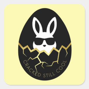 Sticker Carré Lunettes de soleil Cool Rabbit Citation drôle de l