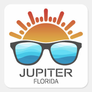 Sticker Carré Lunettes de soleil Jupiter Florida