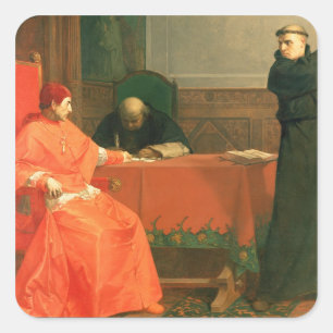 Sticker Carré Luther devant le cardinal Cajetan