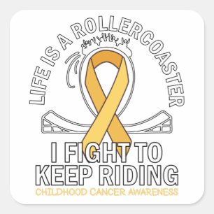 Sticker Carré Lutte contre le cancer chez l'enfant