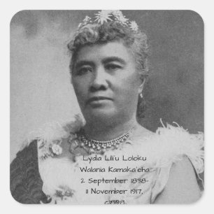 Sticker Carré Lydia LiliGu Loloku Walania KamakaGéha, c1898