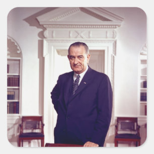 Sticker Carré Lyndon B Johnson
