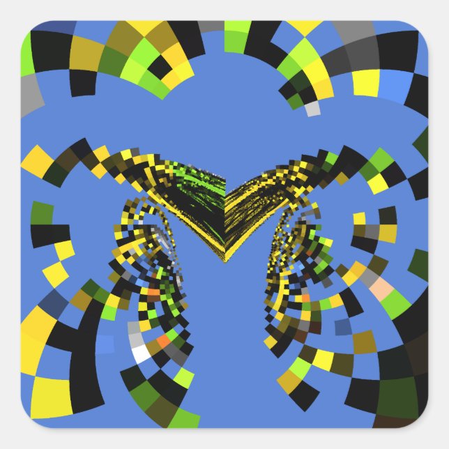 Sticker Carré M Bleu (Devant)