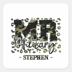 Sticker Carré M. Camouflage militaire