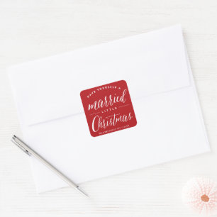 Sticker Carré M. & Mme Marié Little Christmas Mariage de vacance
