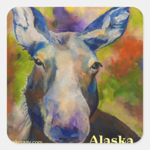 Sticker Carré M. Moosey Moose _ALASKA