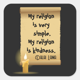 Sticker Carré Ma religion est très simple