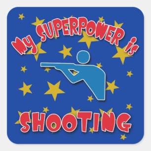 Sticker Carré Ma superpuissance tire