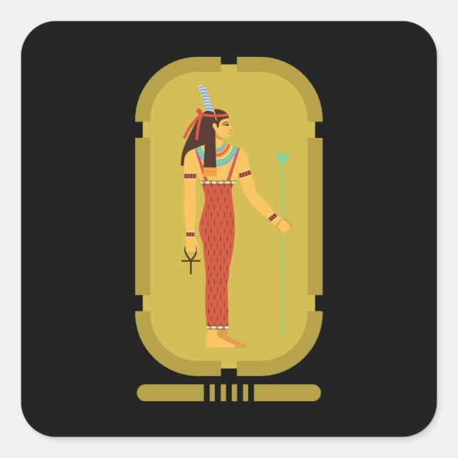 Sticker Carré Maat Sur Gold Cartouche (Devant)