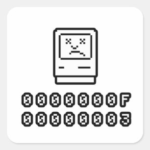 Sticker Carré Mac triste