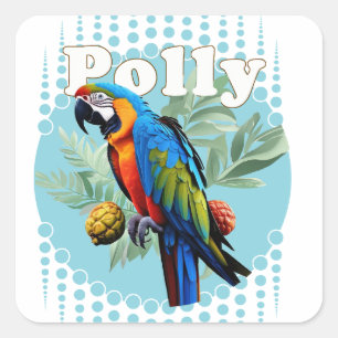 Sticker Carré Macaw