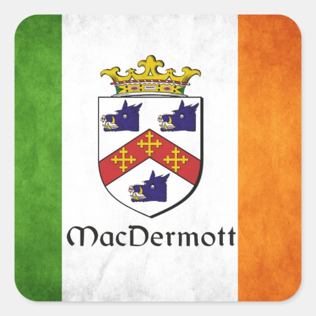 Sticker Carré MacDermott irlandais (Devant)