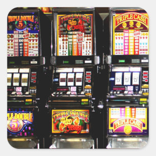 Sticker Carré Machines de rêve Las Vegas Slots