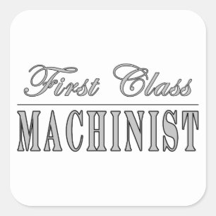 Sticker Carré Machinistes élégants : Machiniste de première