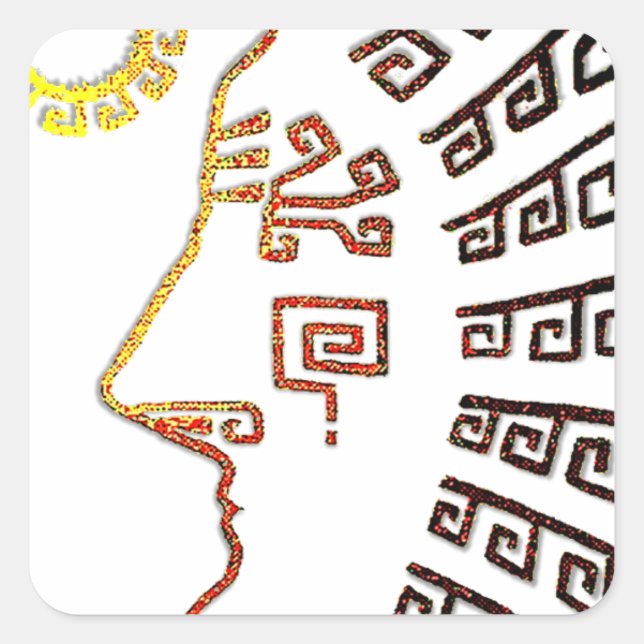 Sticker Carré Machu Picchu Cusco Pérou (Devant)