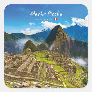 Sticker Carré Machu Picchu, Pérou - Ruines de la citadelle inca