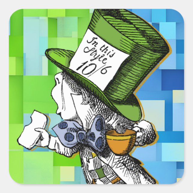 Sticker Carré Mad Hatter (Devant)