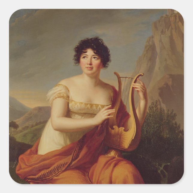 Sticker Carré Madame de Stael comme Corinne (Devant)