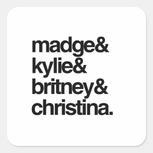 Sticker Carré Madge Kylie Britney et Christina