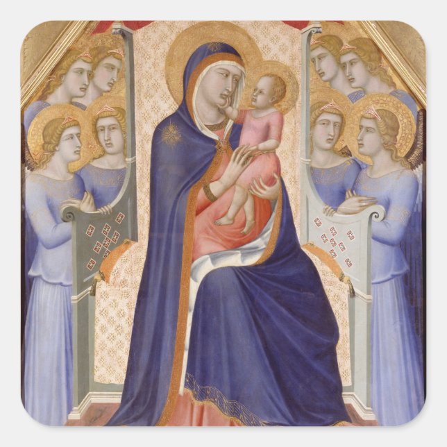 Sticker Carré Madonna à Glory, c.1315 (Devant)
