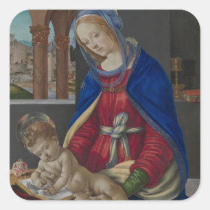 Sticker Carré Madonna and Child, vers 1483-4